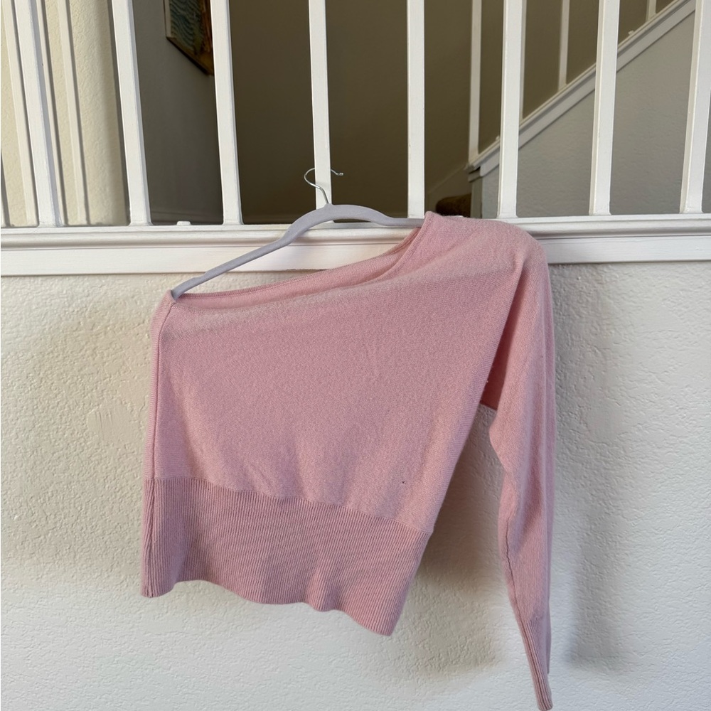 Anthropologie Cashmere One Shoulder Sweater